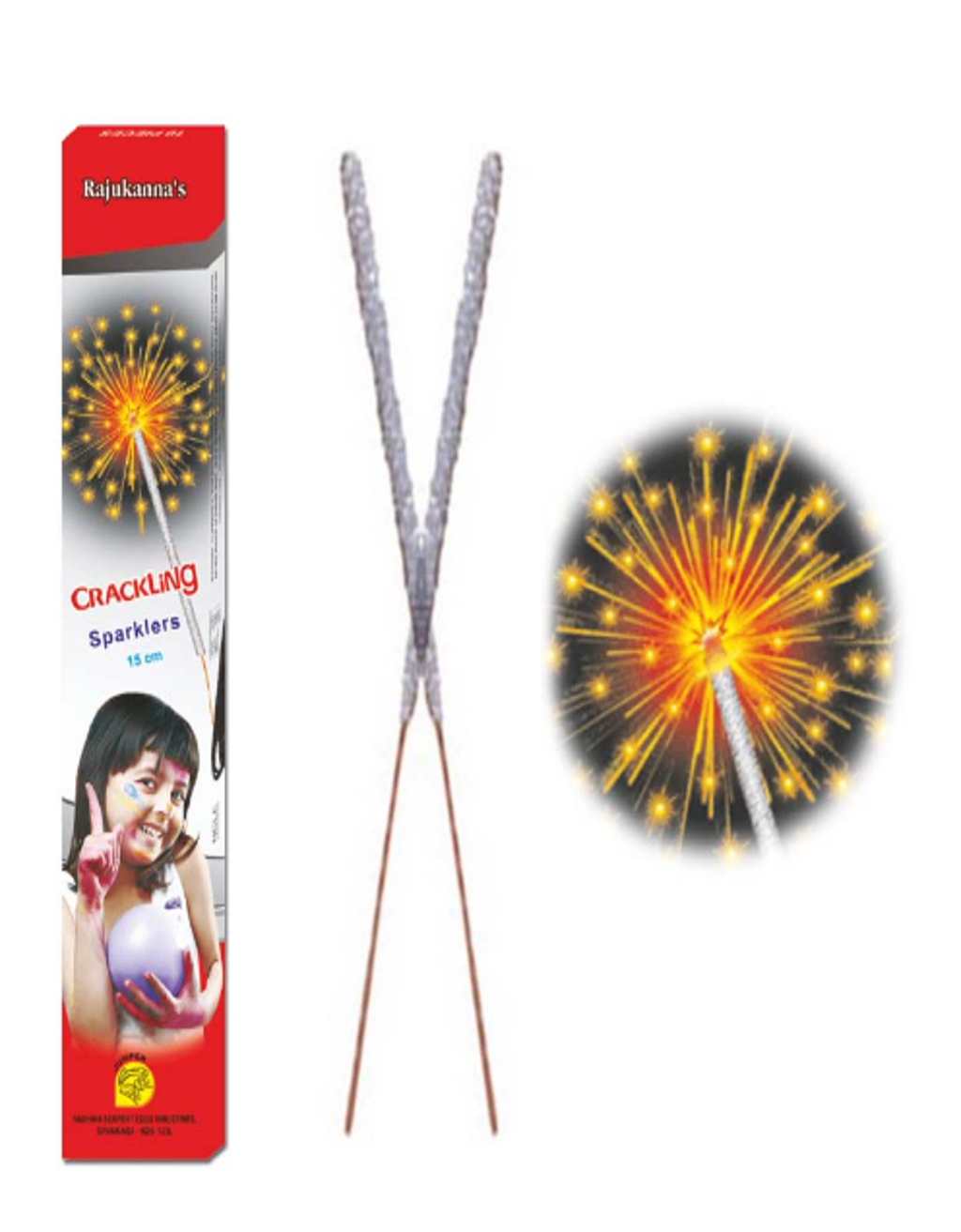 7 CM Coloured Sparklers | 1 Box | 10 Pcs <br> 7 செ.மீ கலர் கம்பி