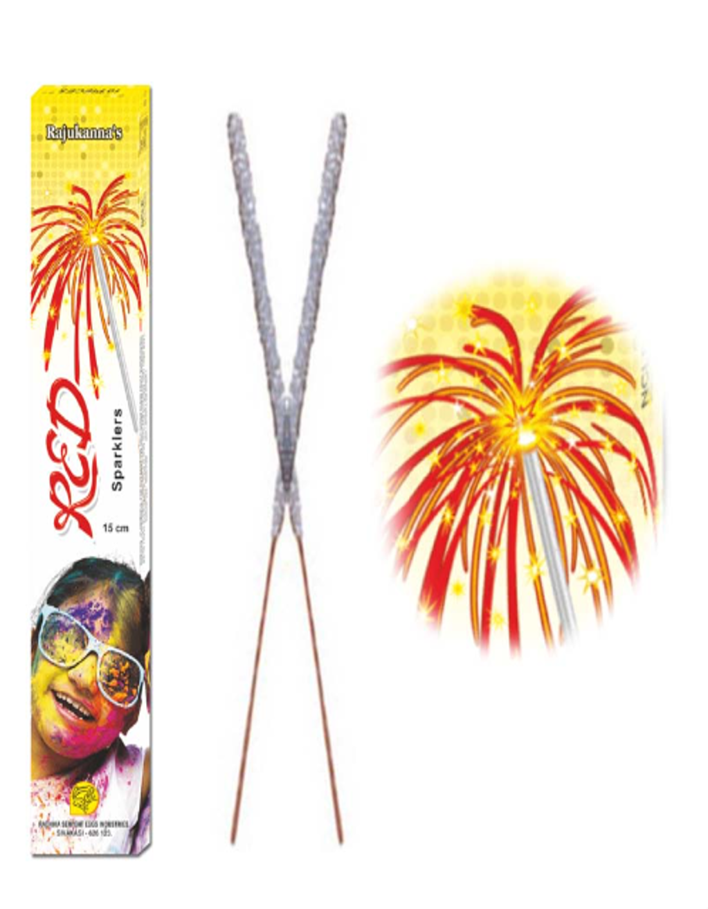 10 CM Red Sparklers |  1 Box | 10 Pcs <br> 10 செ.மீ சிவப்பு கலர் கம்பி