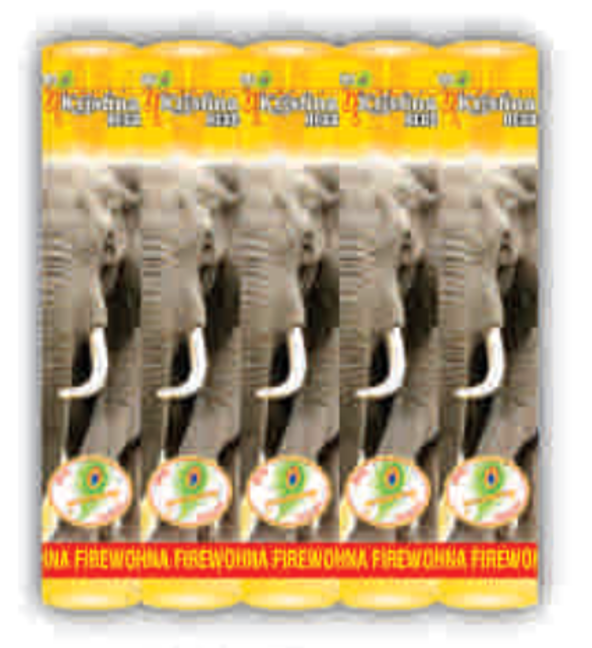4" Deluxe Elephant | 5 Pcs | 1 Pkts<br>4 டீலக்ஸ் எலிஃபன்ட் ( Krishna Crackers )